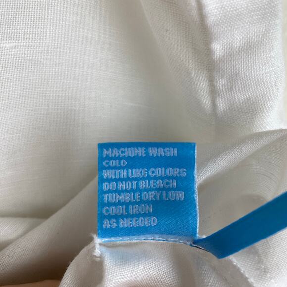 J. McLaughlin White Eyelet Ruffle Blouse Size M - Picture 8 of 9